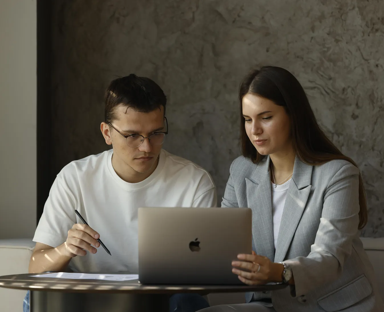 customer support team working
