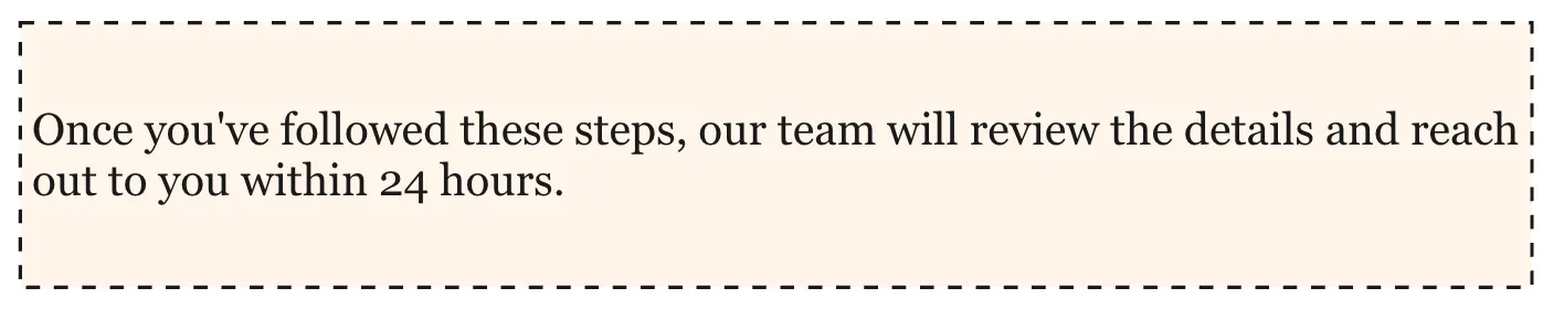 Clarify the next steps from your side email