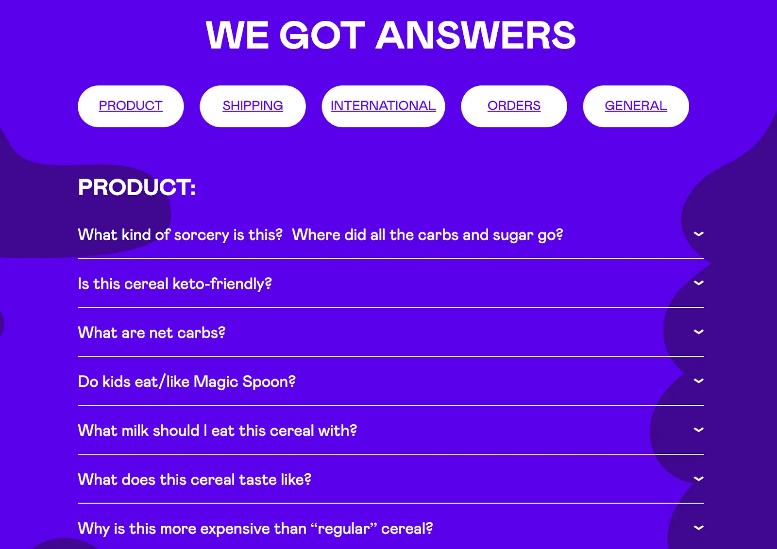 Optimized FAQs Website Example