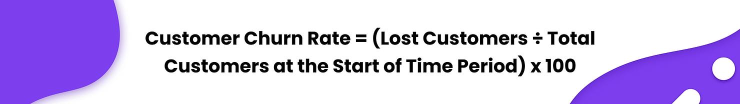 Customer Churn Rate (CCR) formula