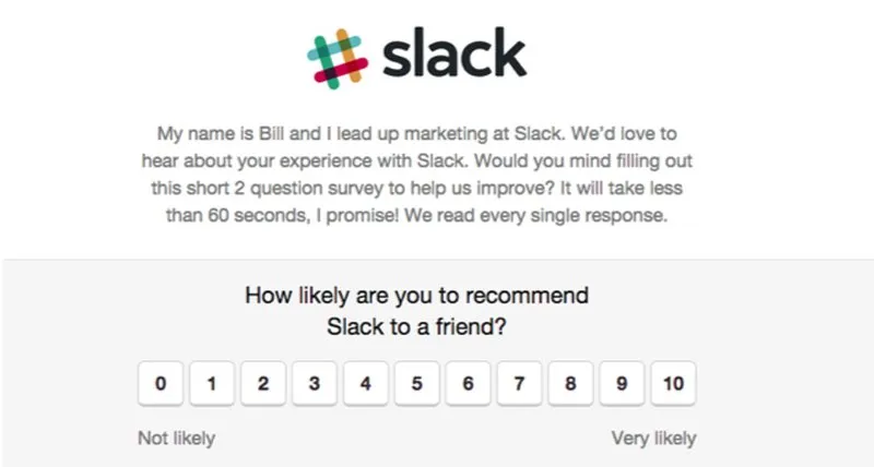 Slack survey screenshot