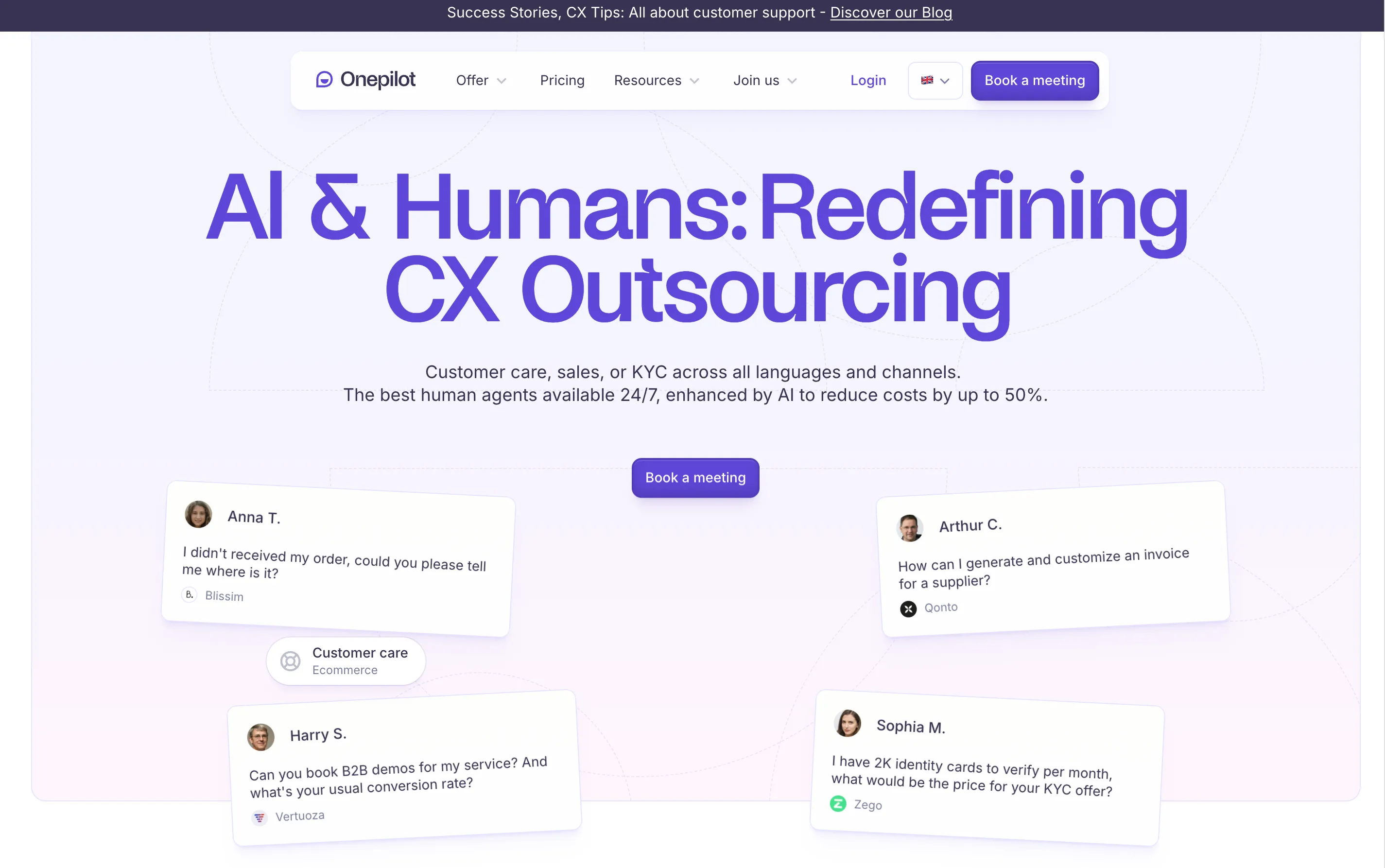 OnePilot customer service outsour