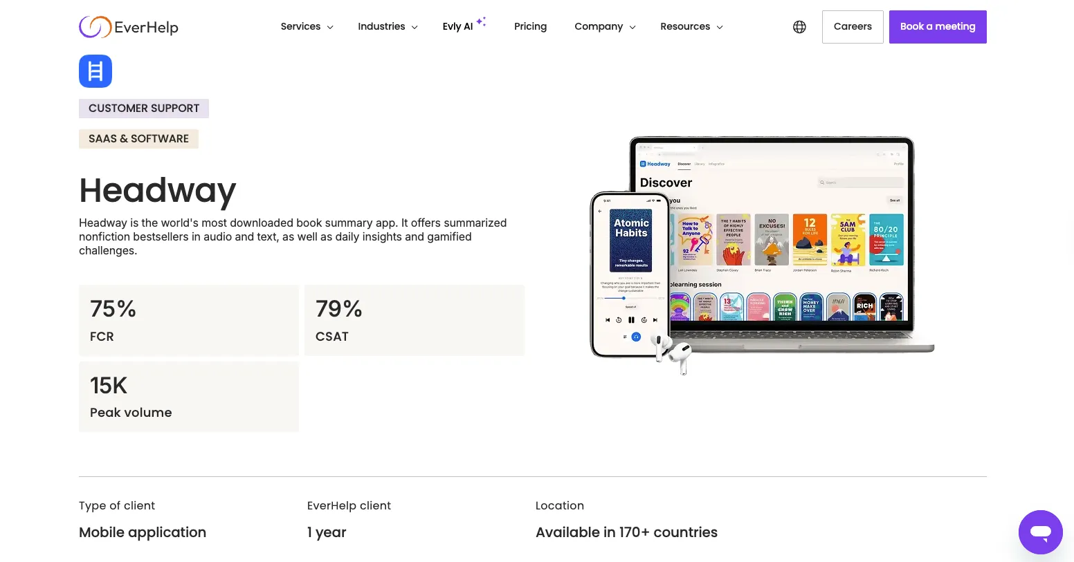 EverHelp x Headway case study