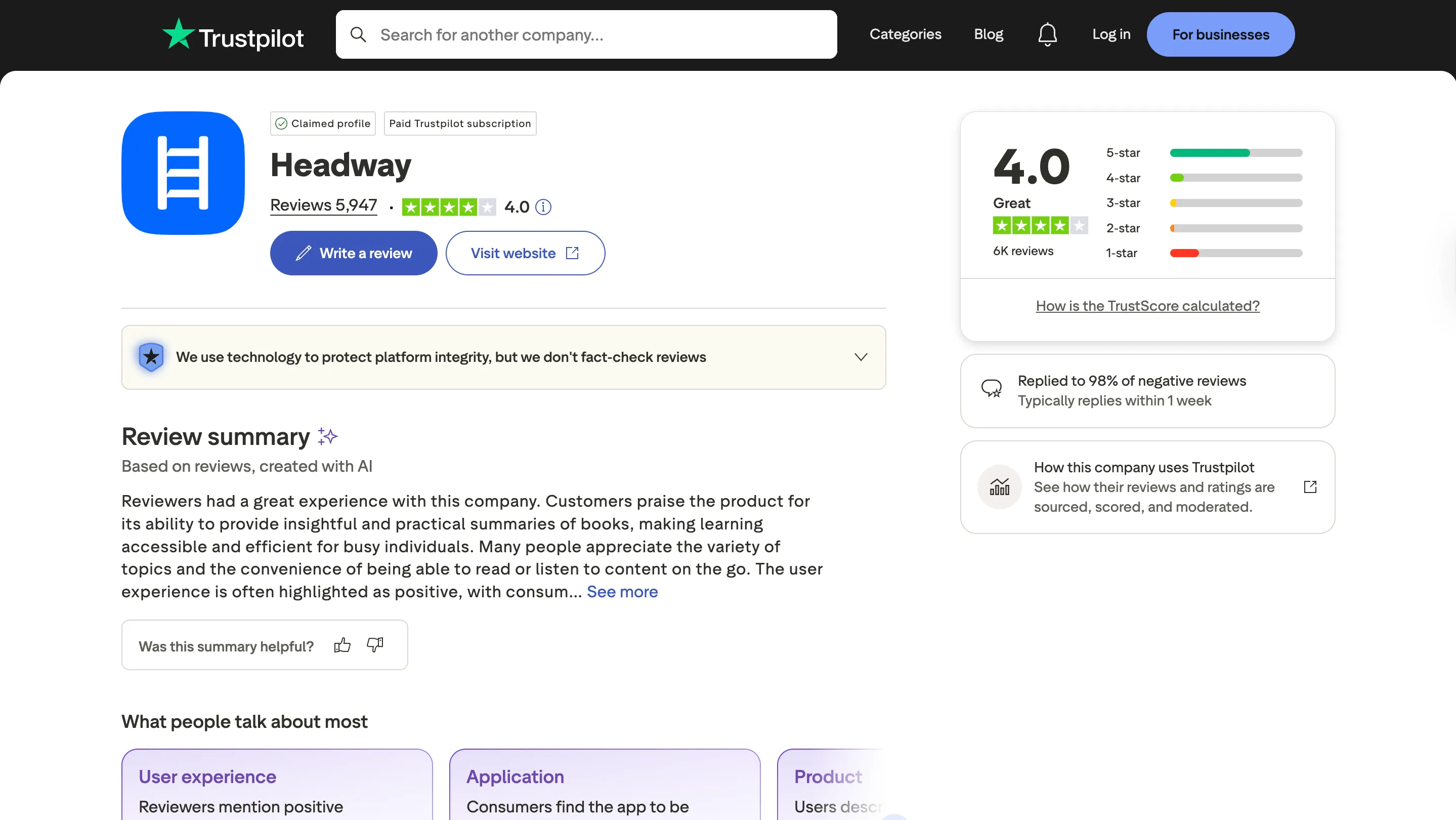 Most Downloaded Book Summary App Headway