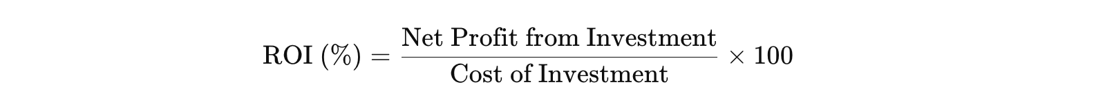 ROI calculation
